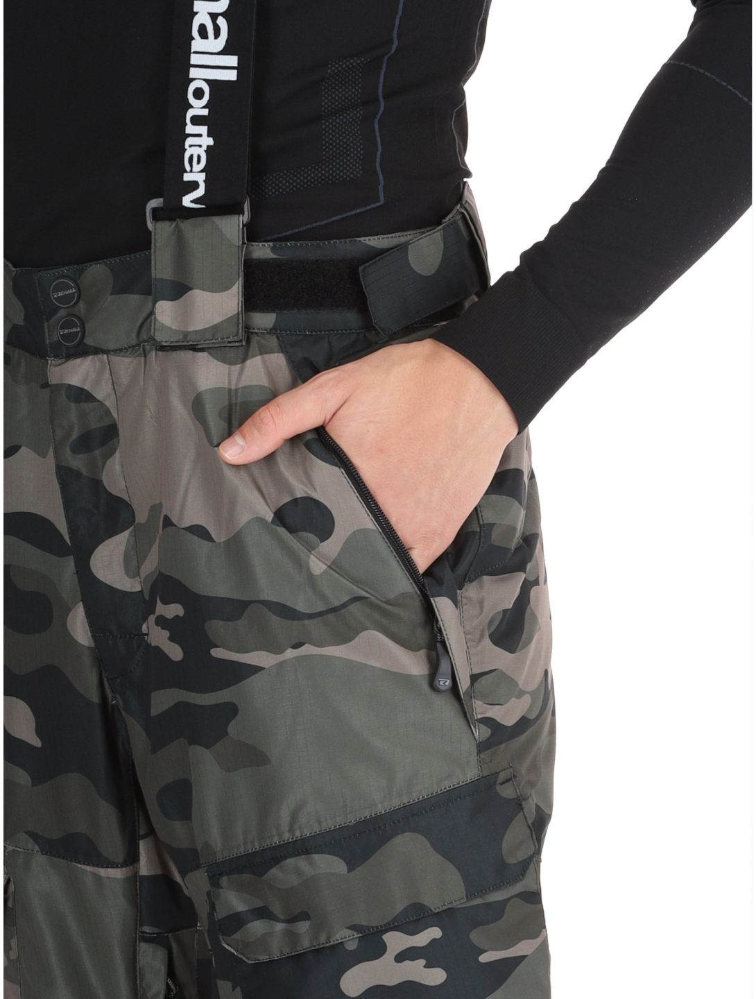 Rehall, Backbone-R skibroek heren Camo Black groen, zwart 