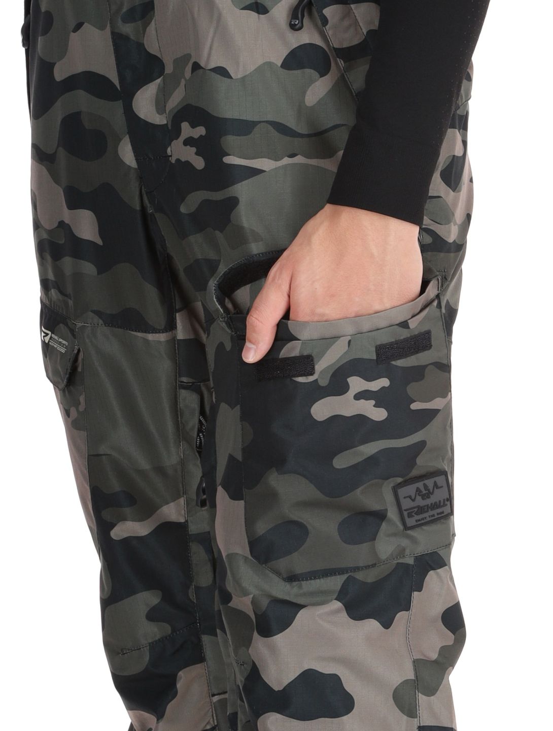 Rehall, Backbone-R skibroek heren Camo Black groen, zwart 