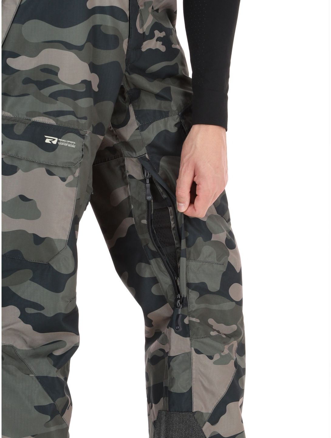 Rehall, Backbone-R skibroek heren Camo Black groen, zwart 