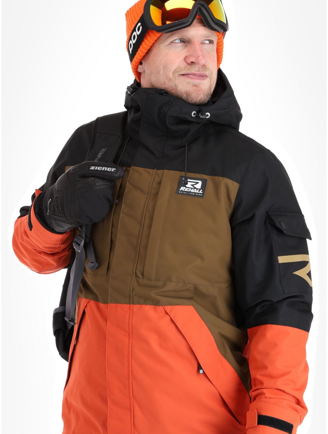 Rehall, Carls-R ski-jas heren Rust blauw, bruin, oranje 