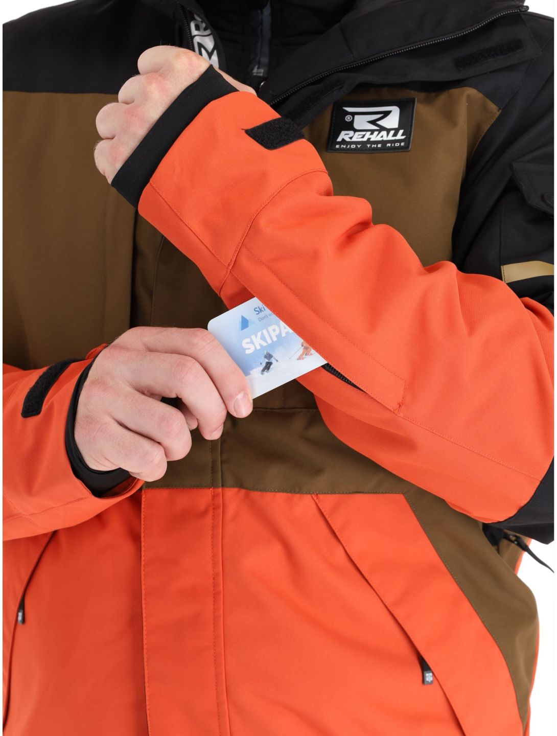 Rehall, Carls-R ski-jas heren Rust blauw, bruin, oranje 