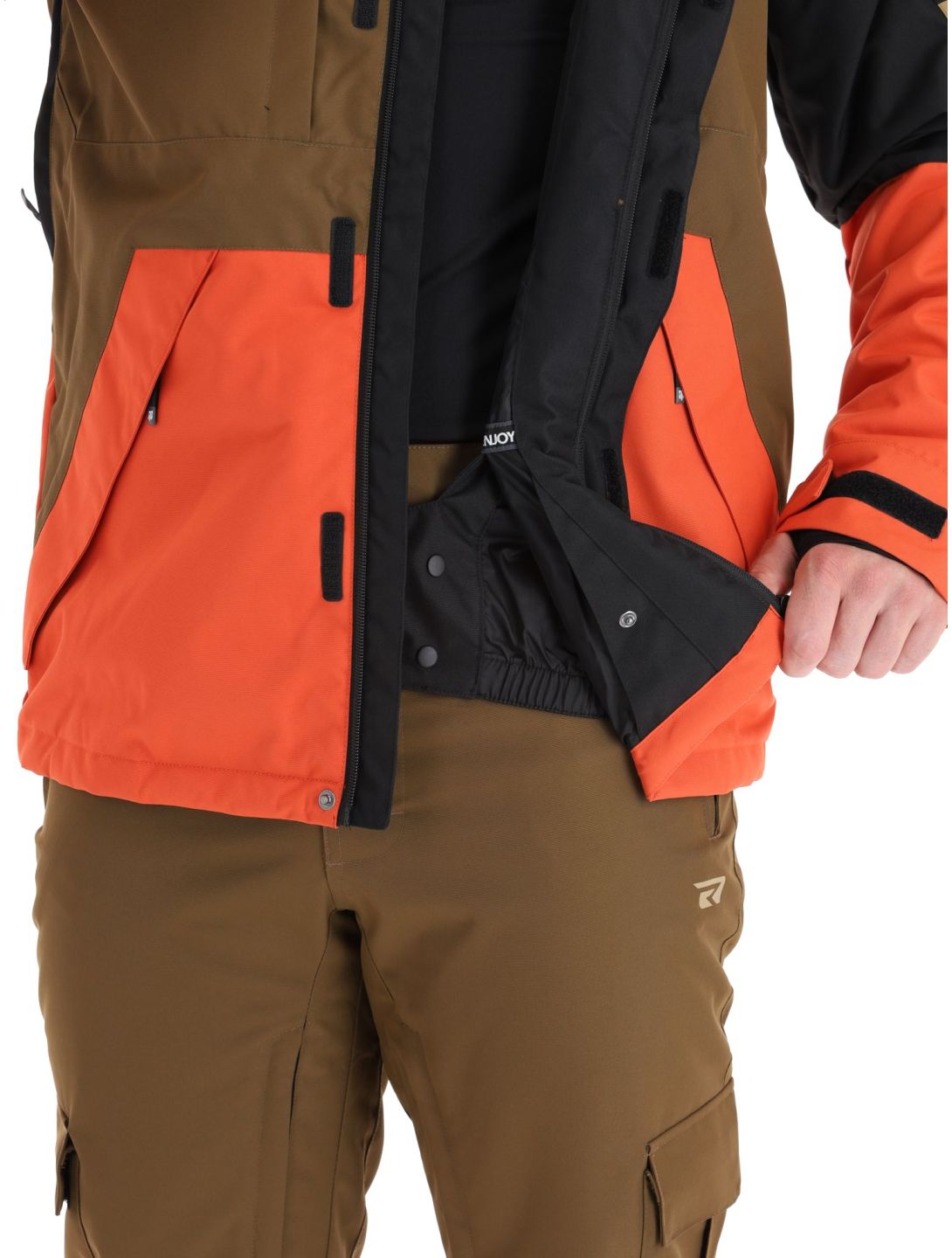 Rehall, Carls-R ski-jas heren Rust blauw, bruin, oranje 