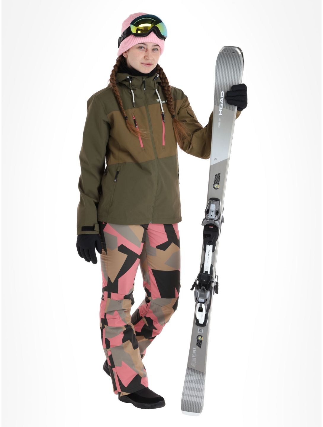 Rehall, Caro-R ski-jas dames Olive groen 