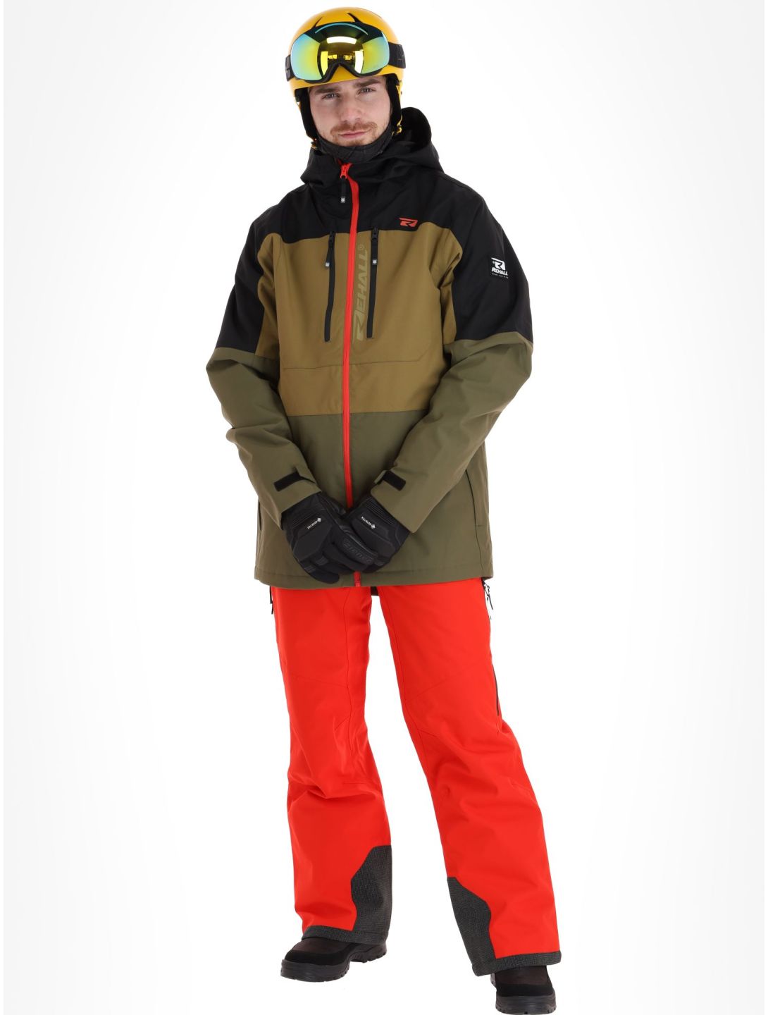 Rehall, Cropp-R ski-jas heren Military bruin, groen, zwart 