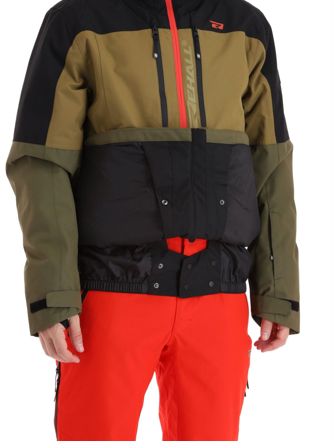 Rehall, Cropp-R ski-jas heren Military bruin, groen, zwart 