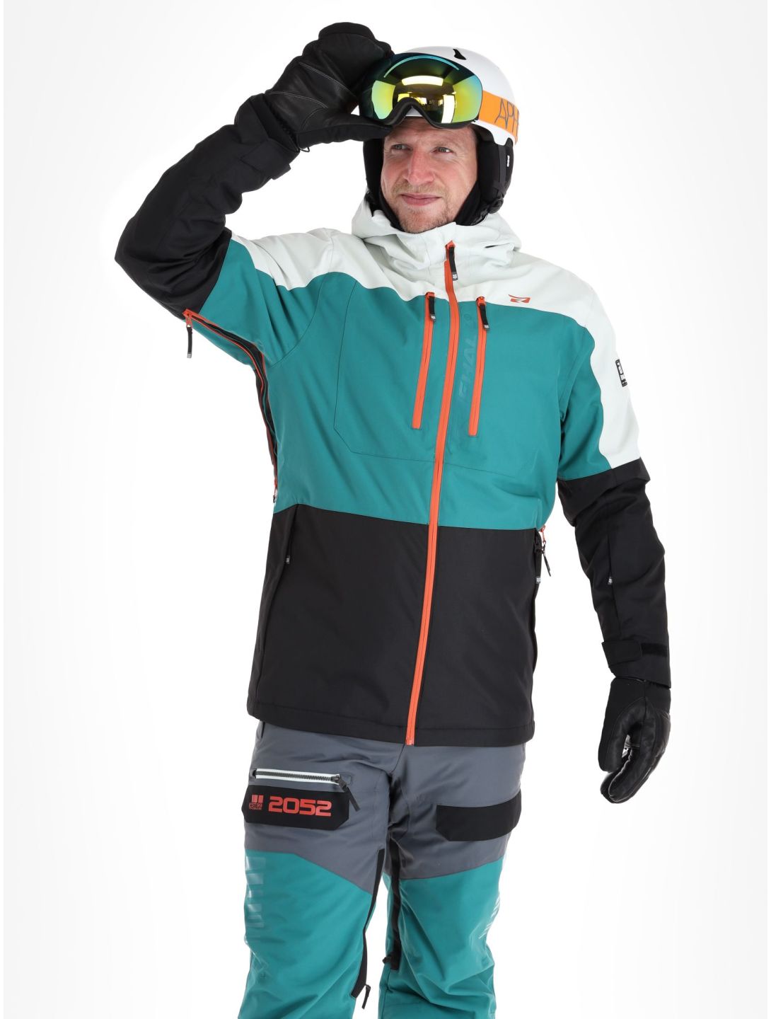 Rehall, Cropp-R ski-jas heren Teal green blauw, wit, zwart 