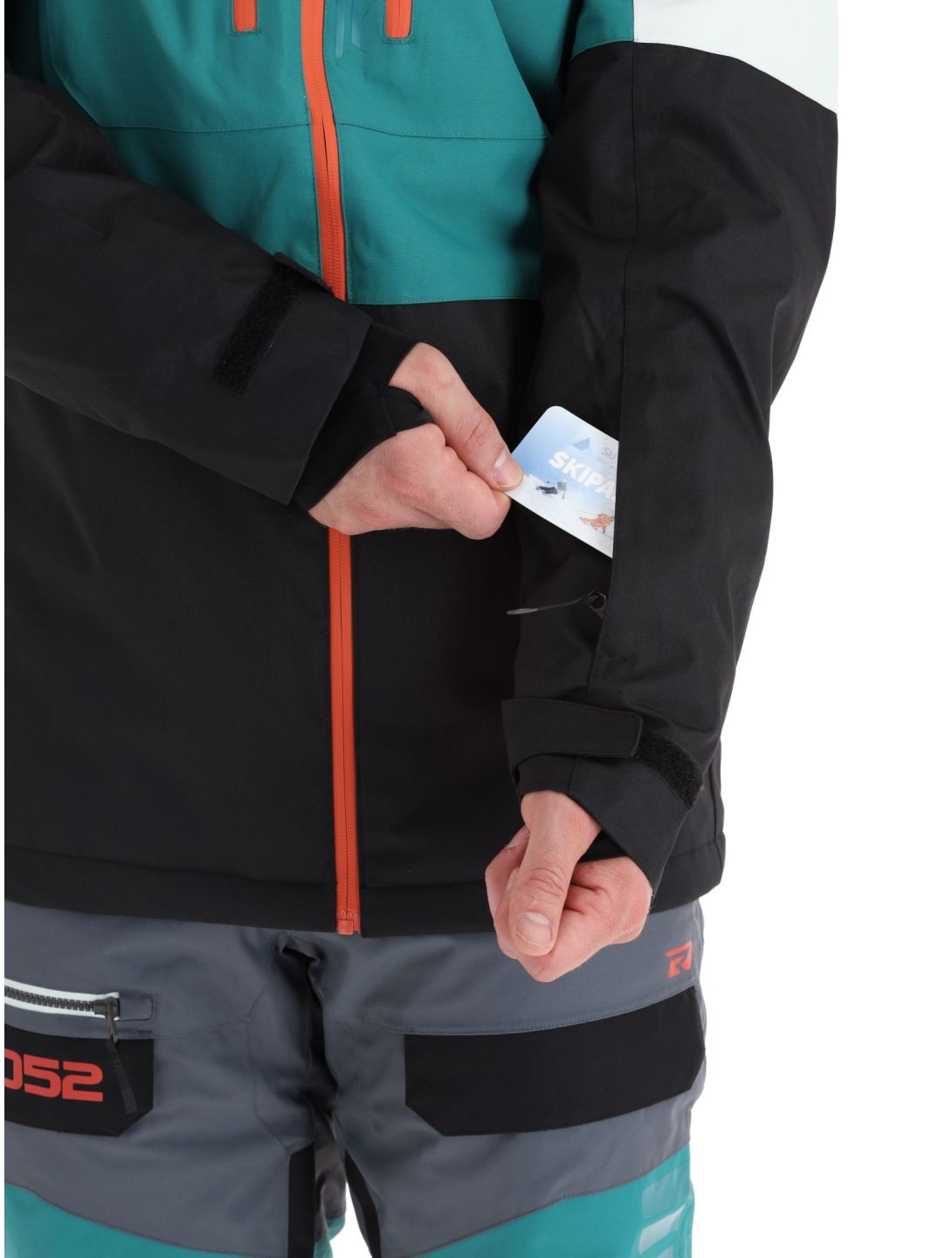 Rehall, Cropp-R ski-jas heren Teal green blauw, wit, zwart 