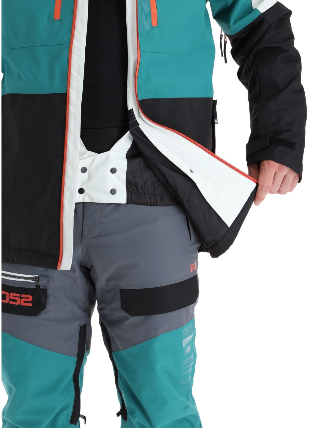 Rehall, Cropp-R ski-jas heren Teal green blauw, wit, zwart 