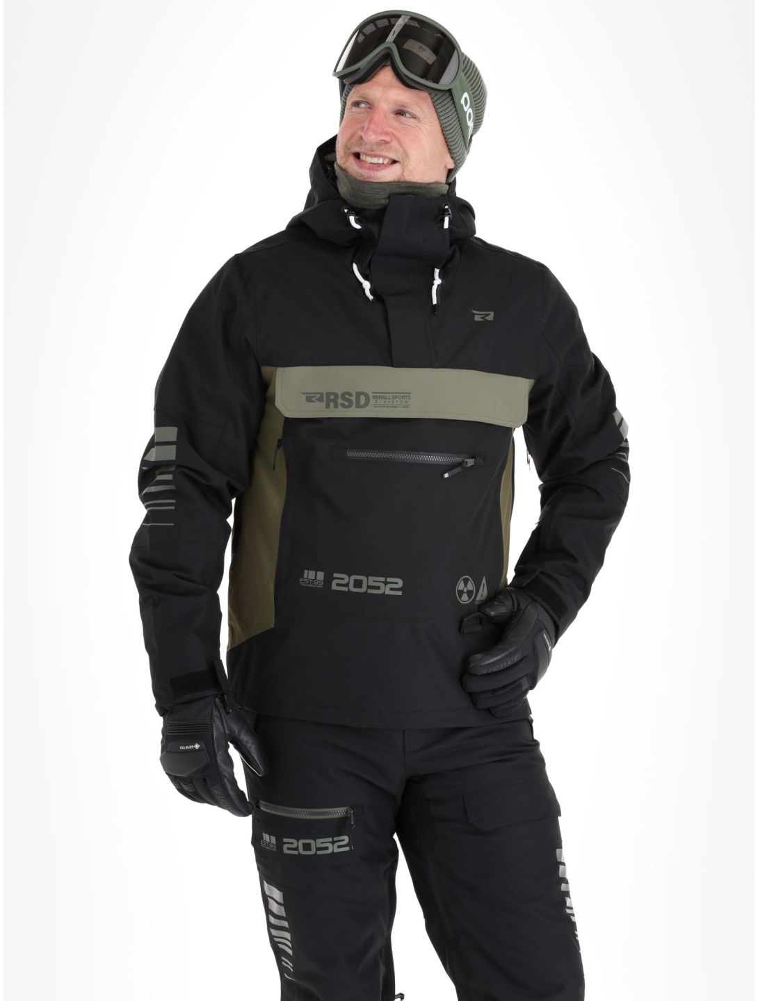 Rehall, Dennis-R winter anorak heren Black groen, zwart 