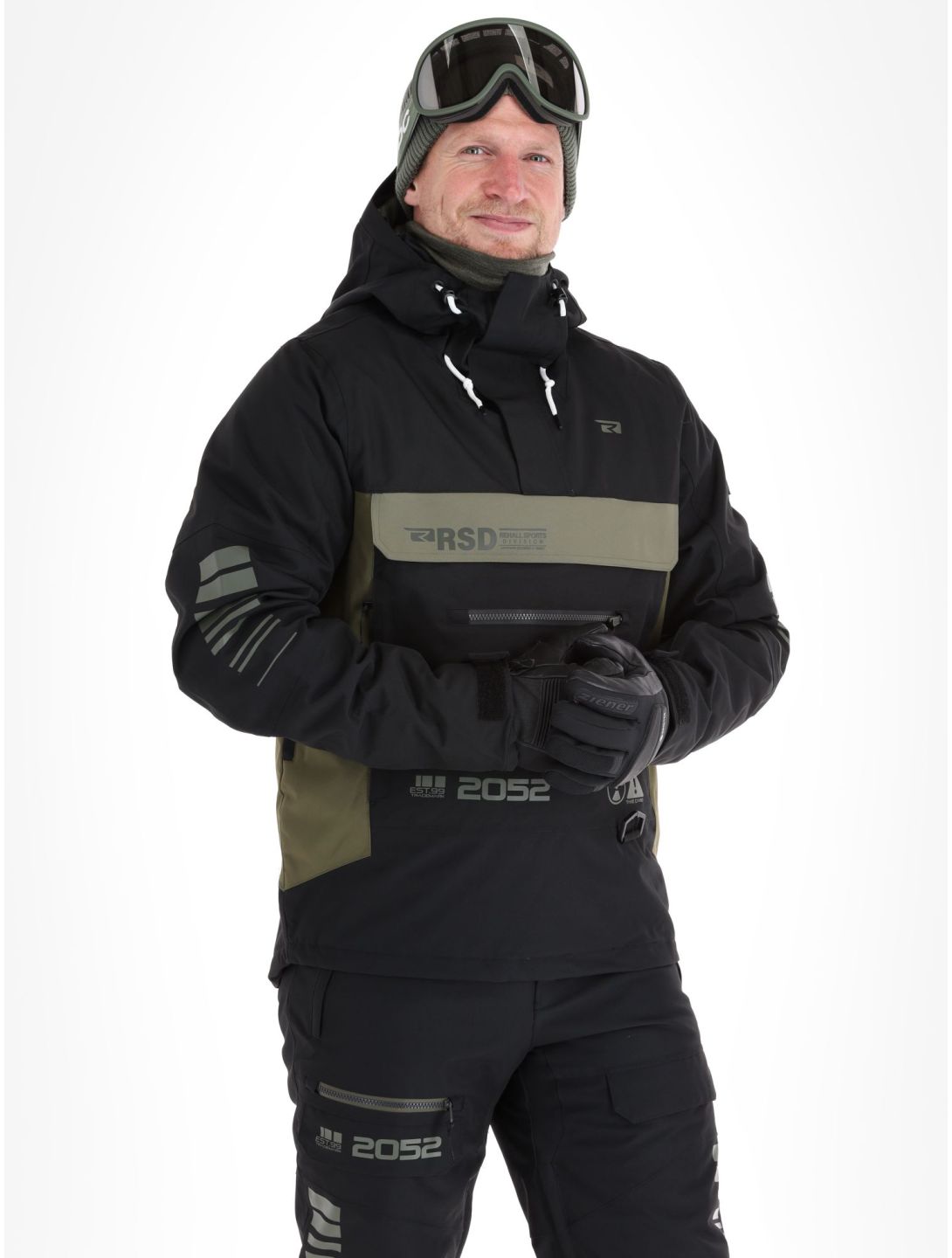 Rehall, Dennis-R winter anorak heren Black groen, zwart 