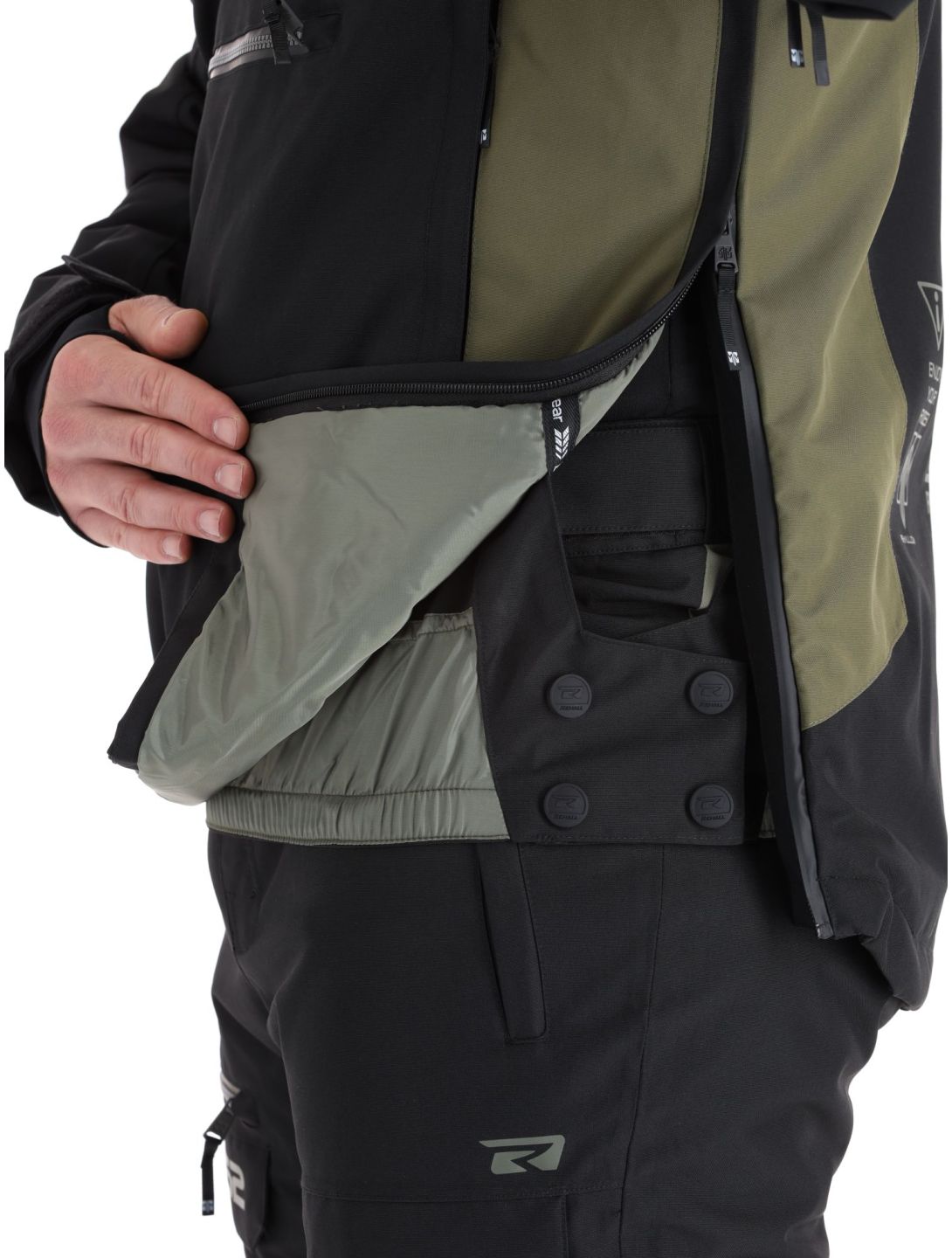 Rehall, Dennis-R winter anorak heren Black groen, zwart 