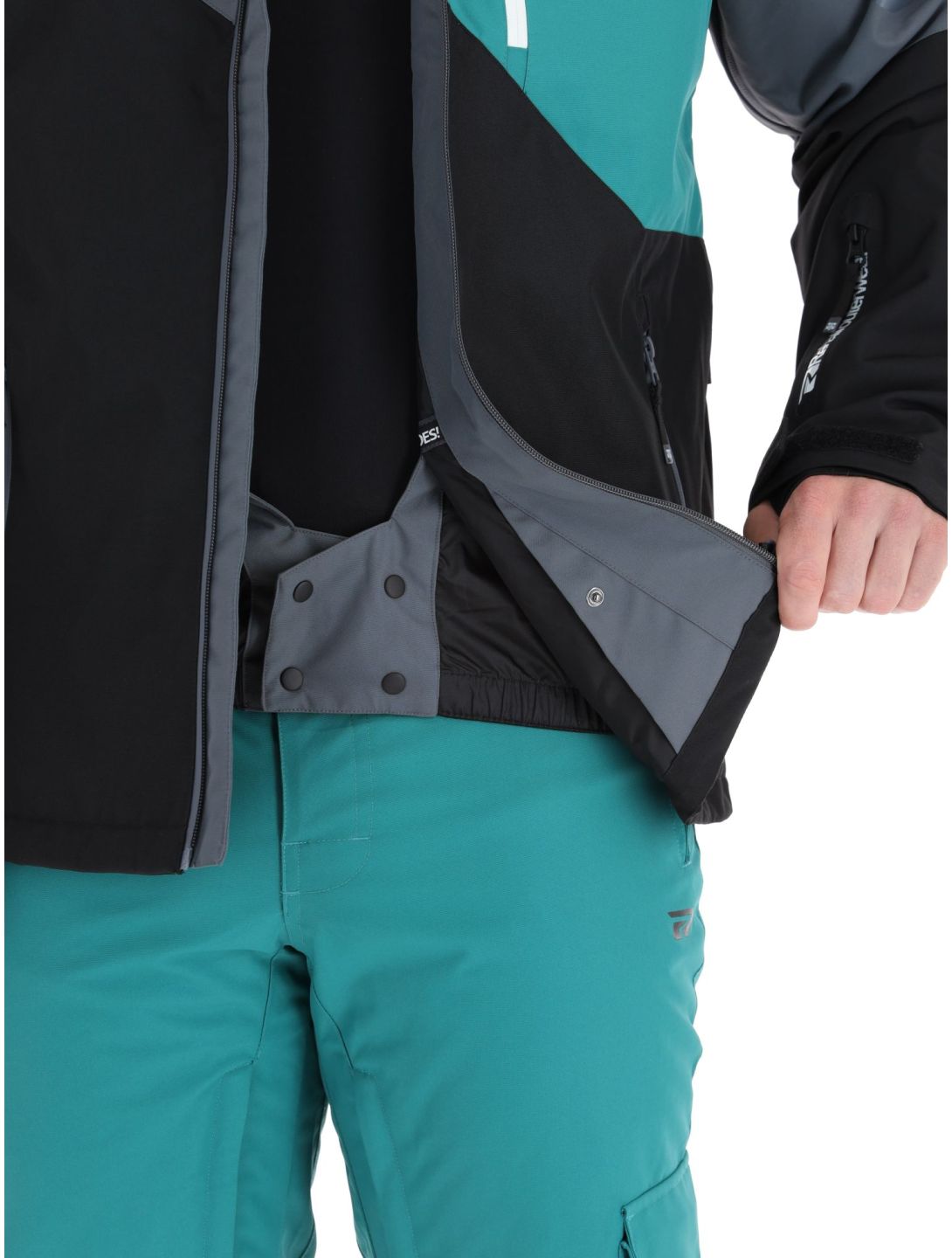 Rehall, Dick-R ski-jas heren Teal green blauw, grijs, zwart 