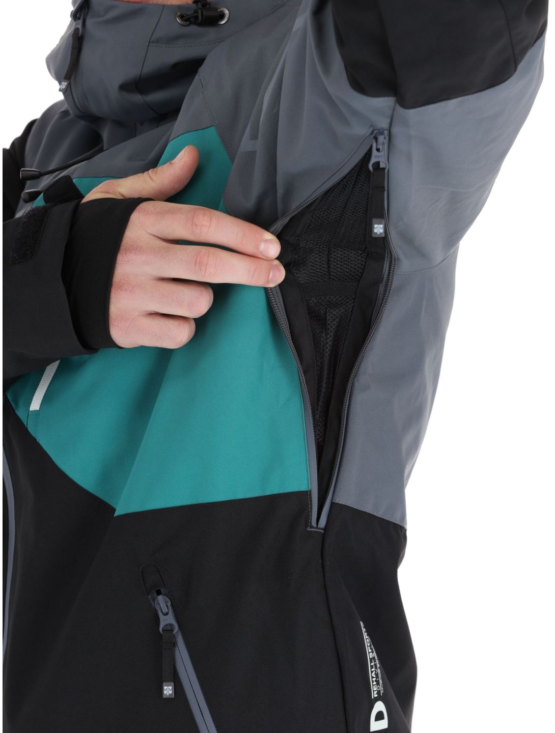 Rehall, Dick-R ski-jas heren Teal green blauw, grijs, zwart 