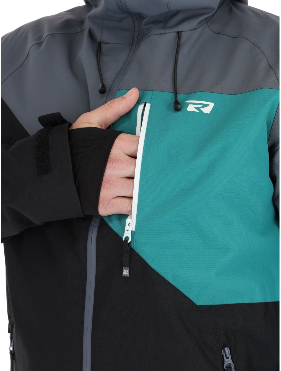 Rehall, Dick-R ski-jas heren Teal green blauw, grijs, zwart 