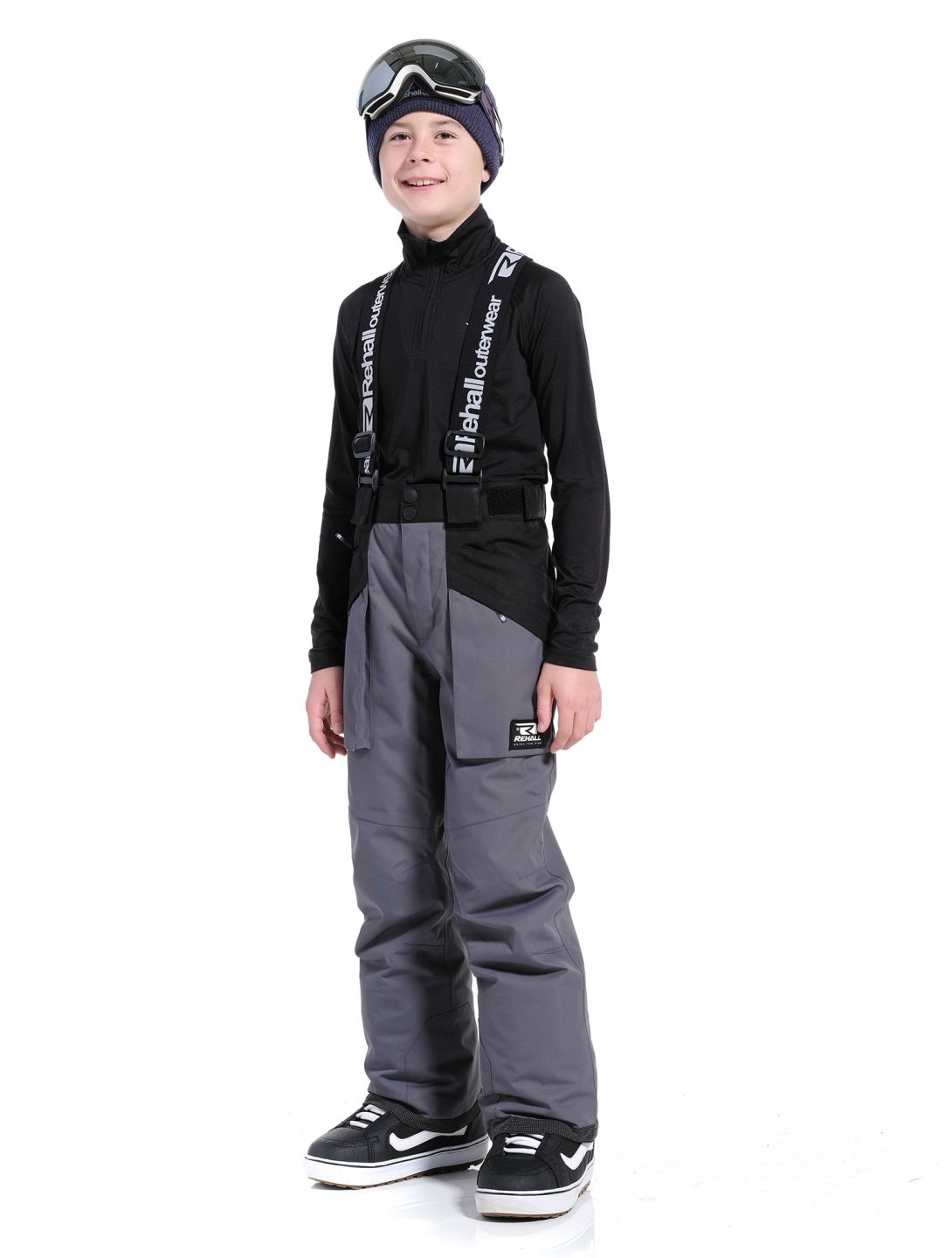 Rehall, Digger-R-Jr. skibroek kinderen Gunmetal grijs 