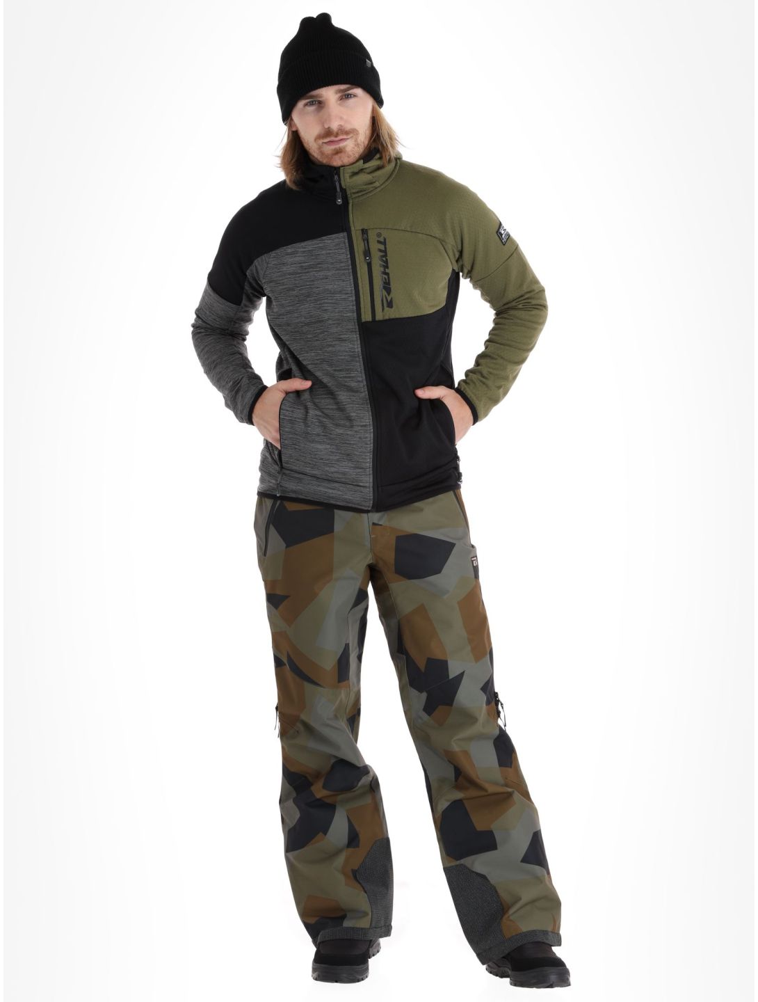 Rehall, Hype-R vest heren Olive grijs, groen, zwart 