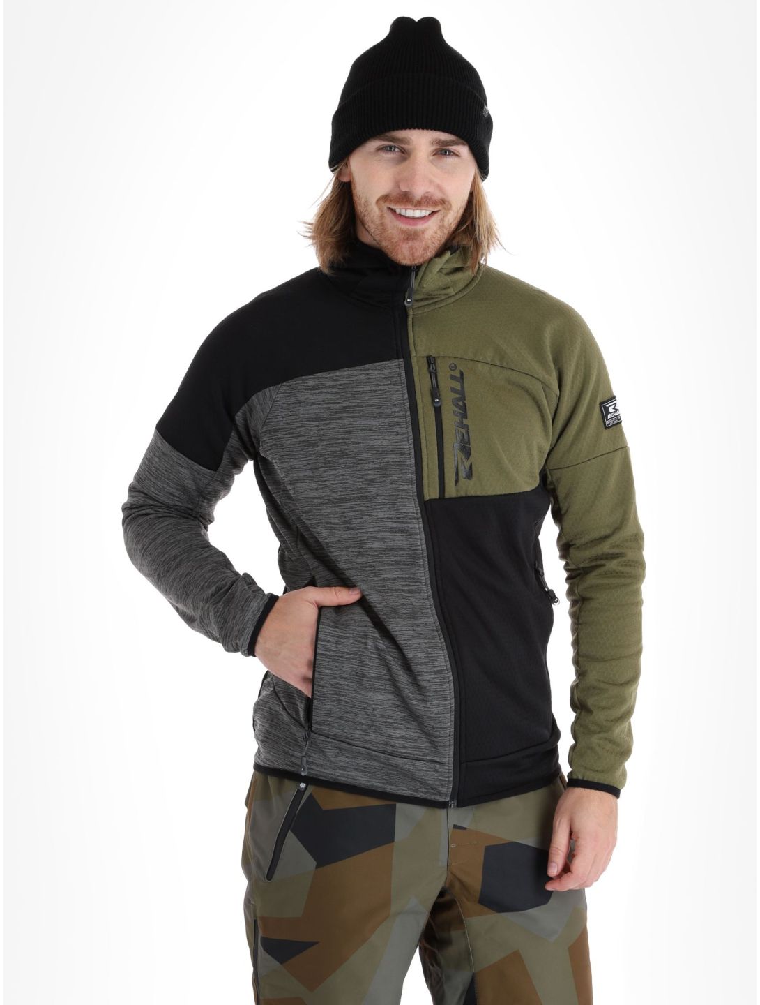 Rehall, Hype-R vest heren Olive grijs, groen, zwart 