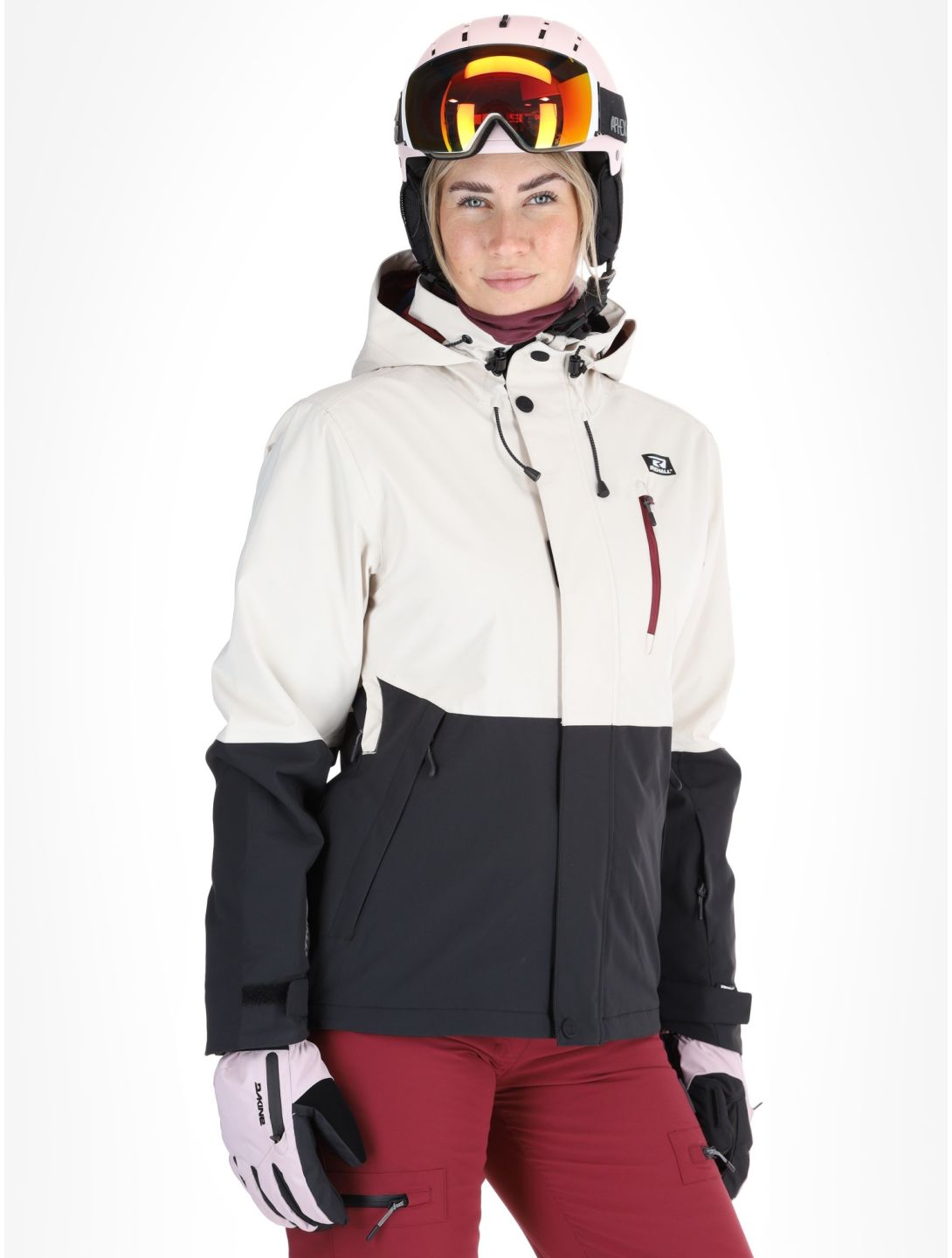 Rehall, Liza-R ski-jas dames Moonbeam beige, zwart 