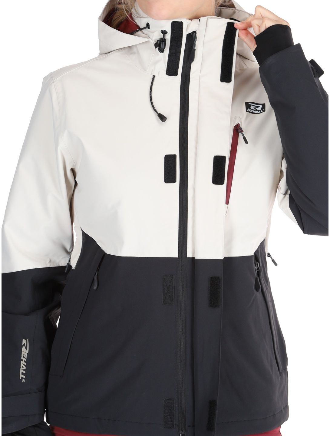 Rehall, Liza-R ski-jas dames Moonbeam beige, zwart 