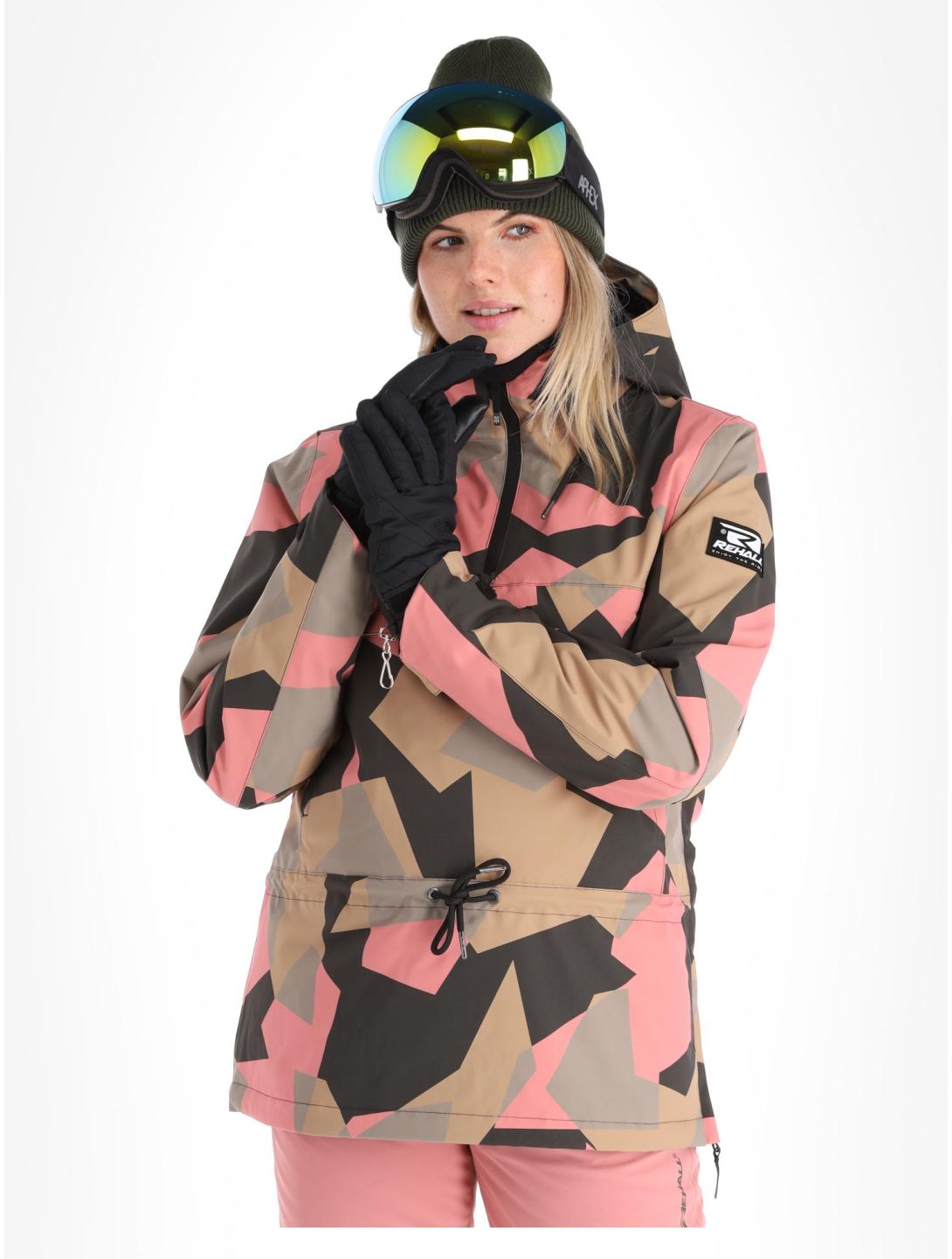 Rehall, Loiza-R winter anorak dames Camo Rose roze 