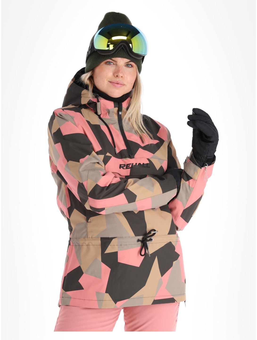 Rehall, Loiza-R winter anorak dames Camo Rose roze 