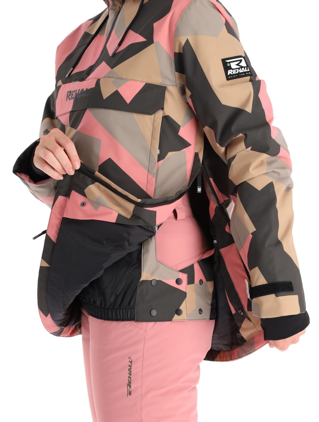 Rehall, Loiza-R winter anorak dames Camo Rose roze 