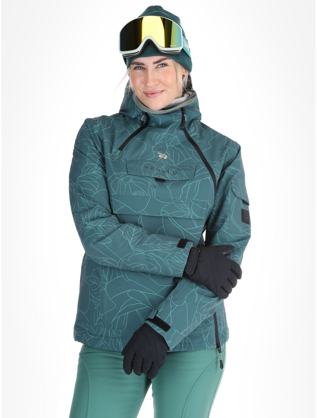 Rehall, Lou-R ski-jas dames Roses Smoke Pine groen 