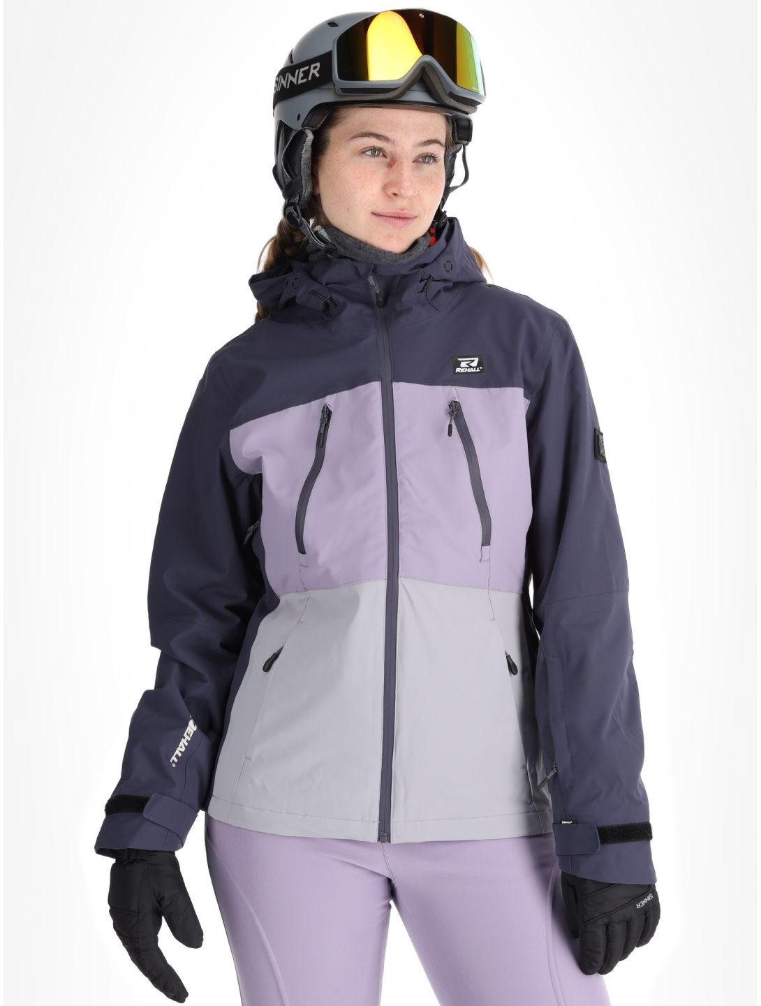 Rehall, Meave-R ski-jas dames Graphite grijs, paars 