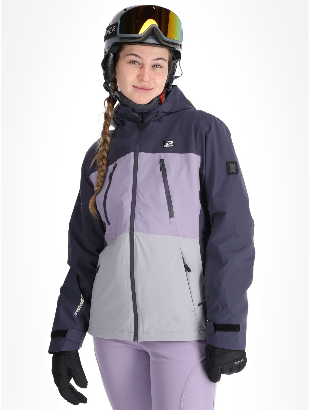 Rehall, Meave-R ski-jas dames Graphite grijs, paars 