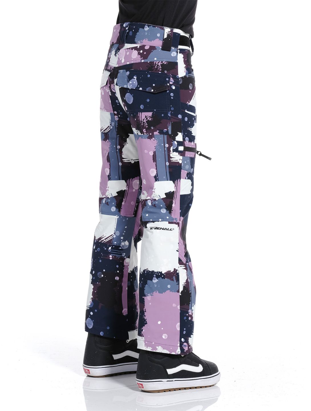 Rehall, Nori-R-Jr. skibroek kinderen Camo Abstract Lavender multicolor, paars 