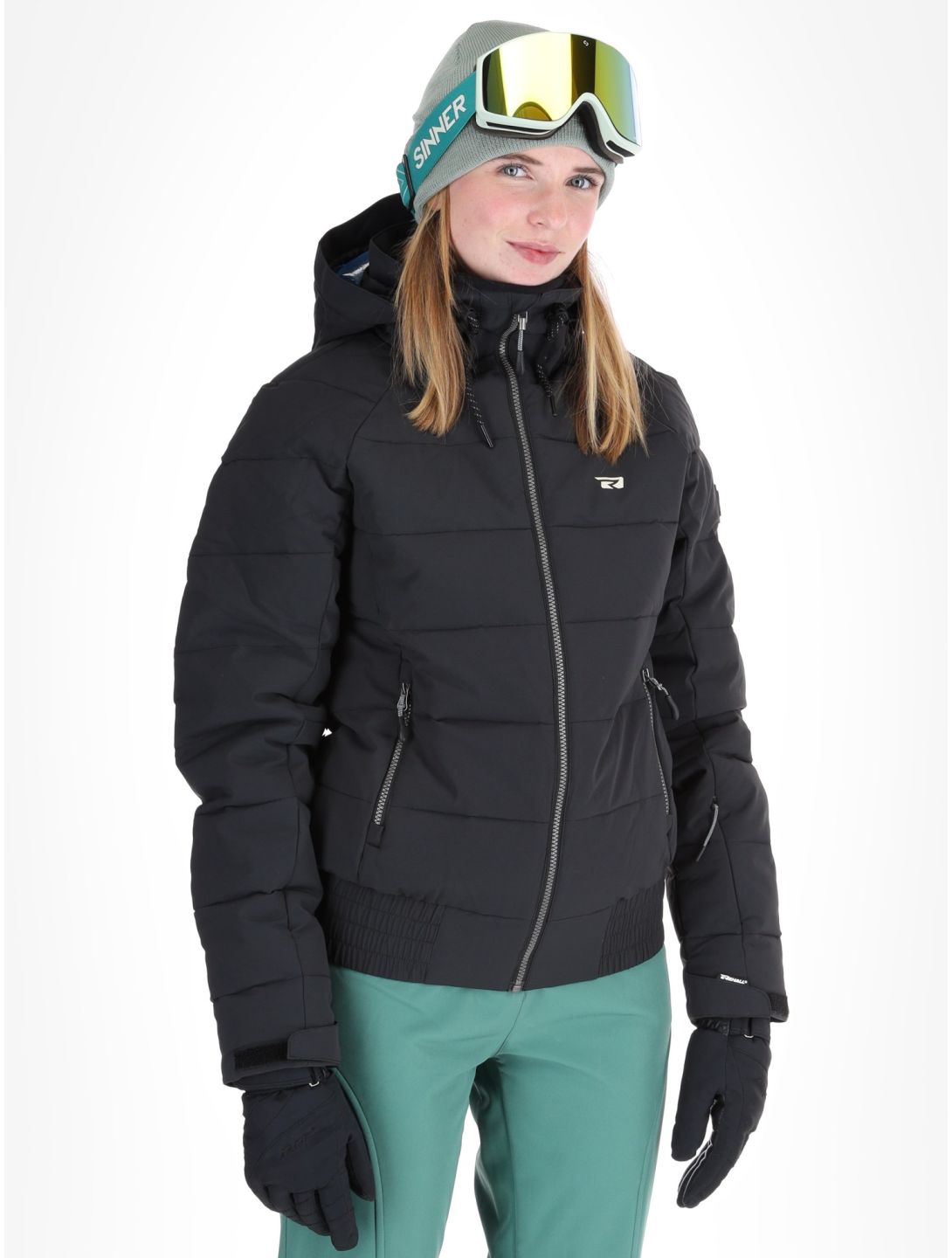 Rehall, Puffy-R ski-jas dames Caviar zwart 