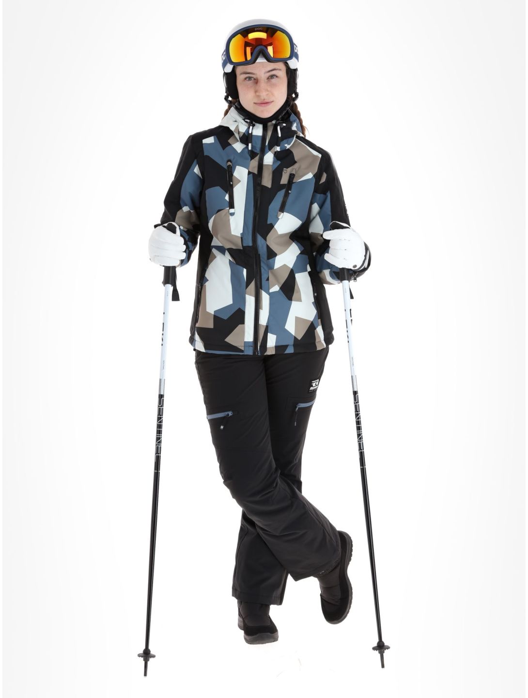 Rehall, Sebbi-R ski-jas dames Camo White wit 