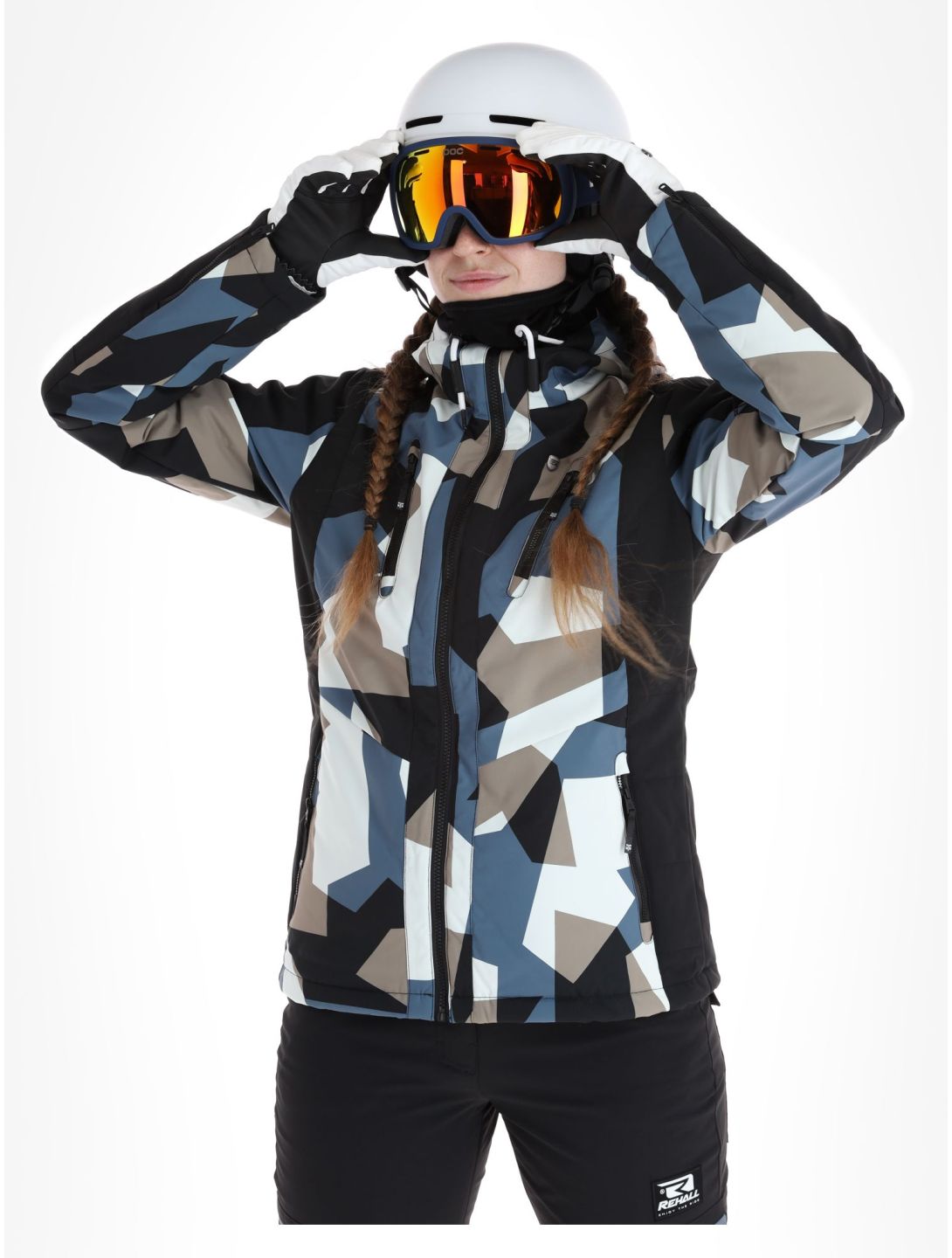 Rehall, Sebbi-R ski-jas dames Camo White wit 