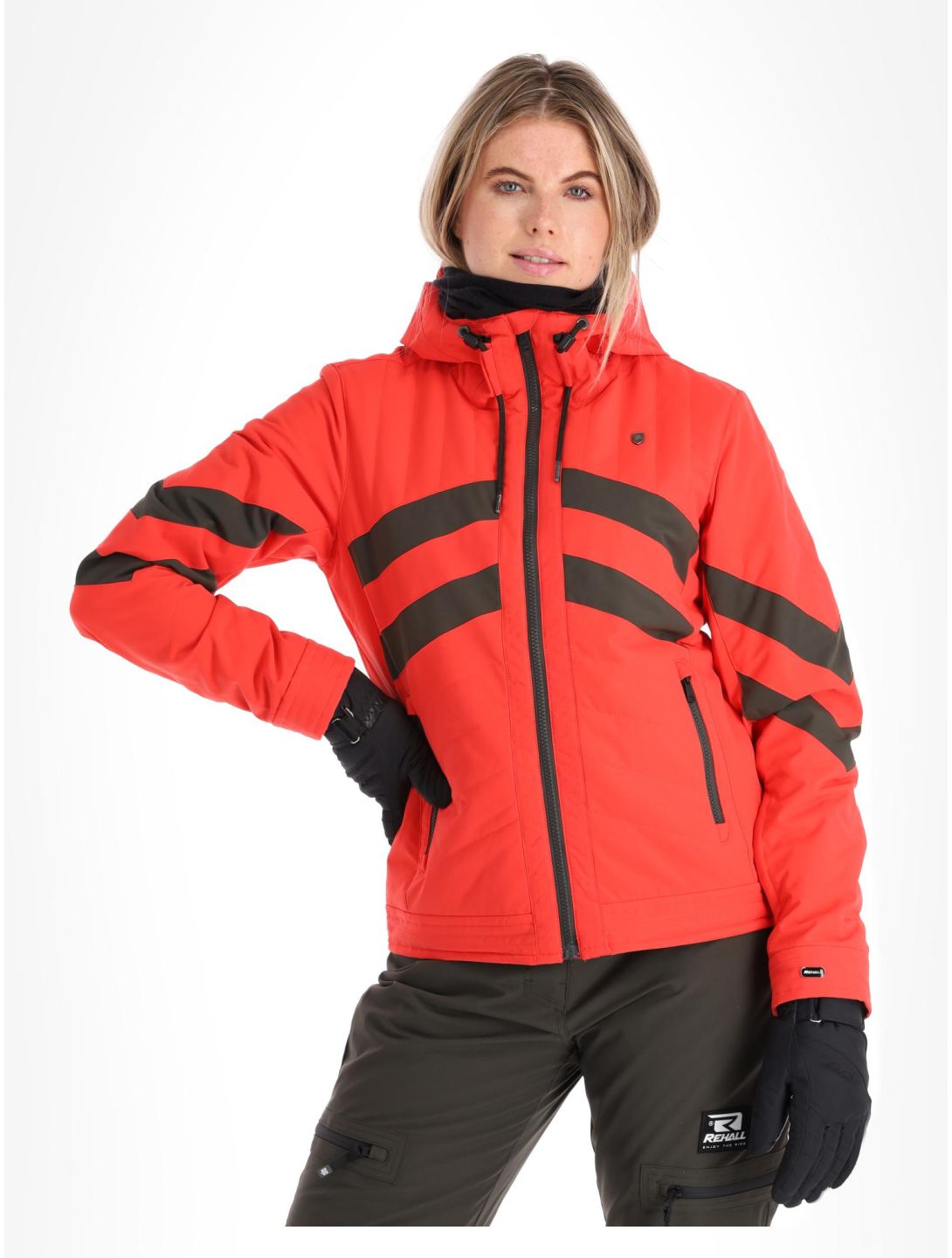 Rehall, Soof-R ski-jas dames Hibiscus Red rood 