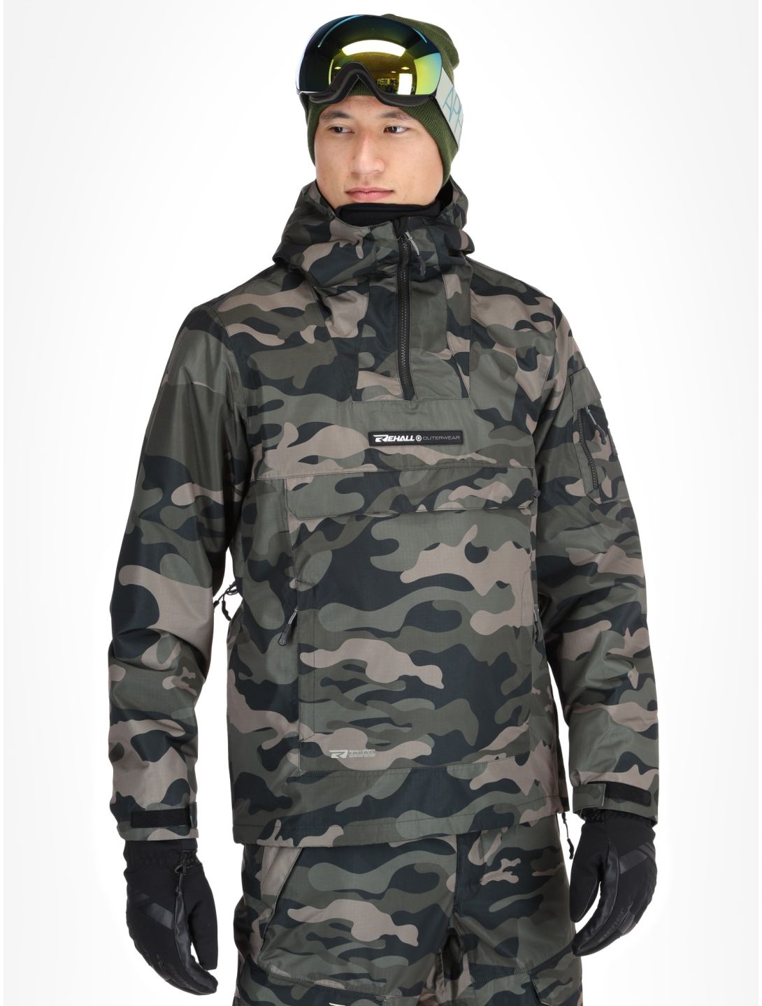 Rehall, Tabor-R winter anorak heren Camo Black zwart 