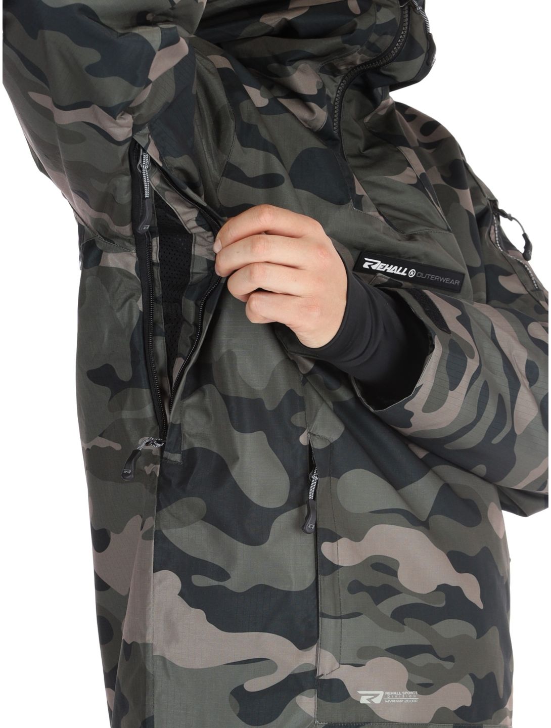 Rehall, Tabor-R winter anorak heren Camo Black zwart 