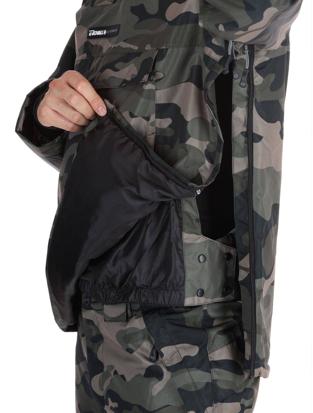 Rehall, Tabor-R winter anorak heren Camo Black zwart 