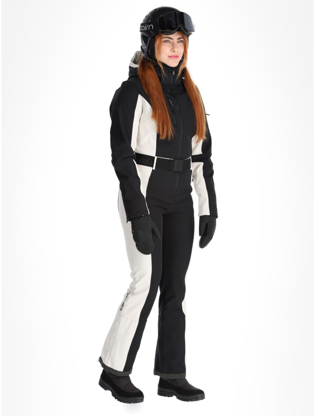 Rehall, Teddie-R ski overall dames Moonbeam beige, zwart 