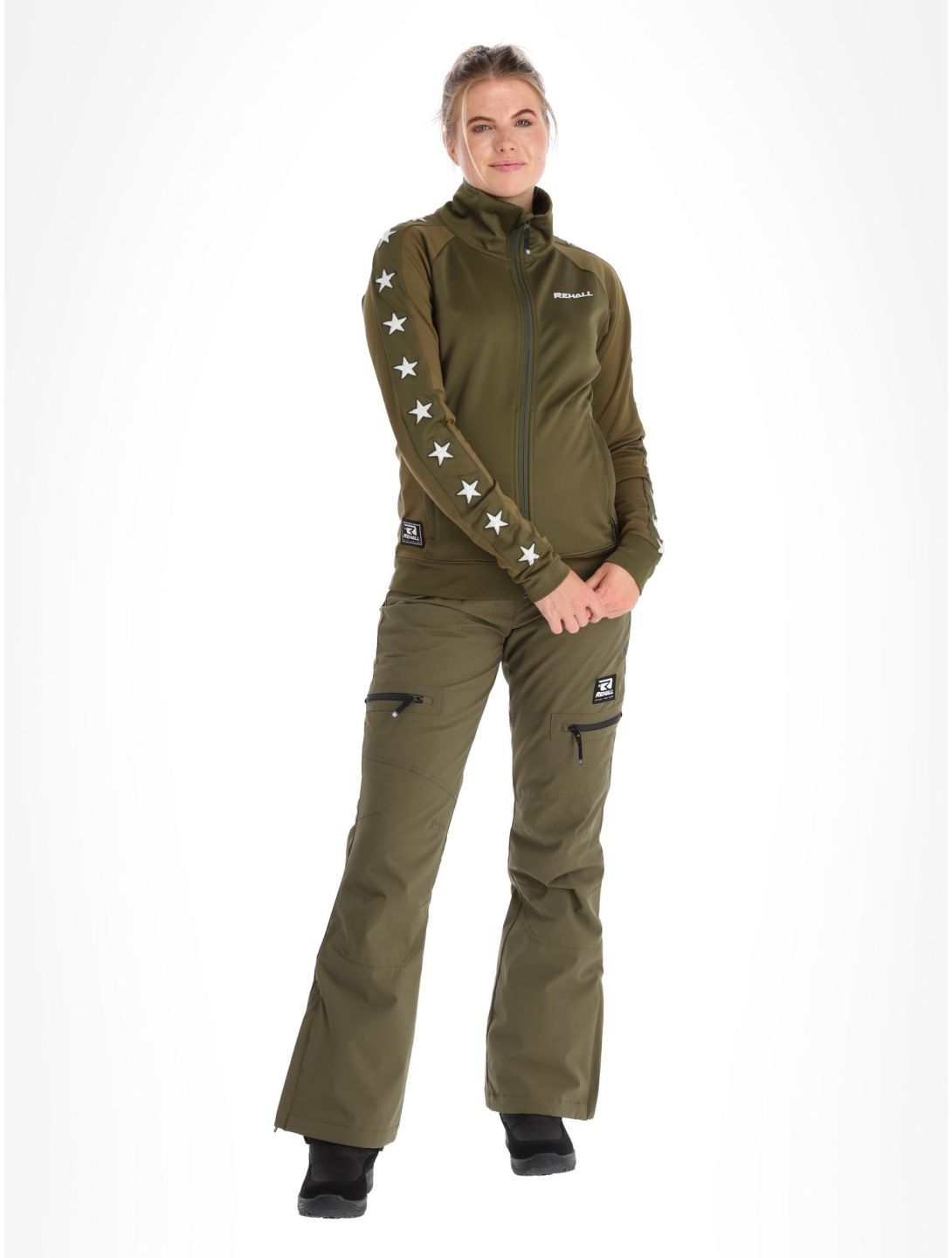 Rehall, Tess-R vest dames Olive grijs, groen 