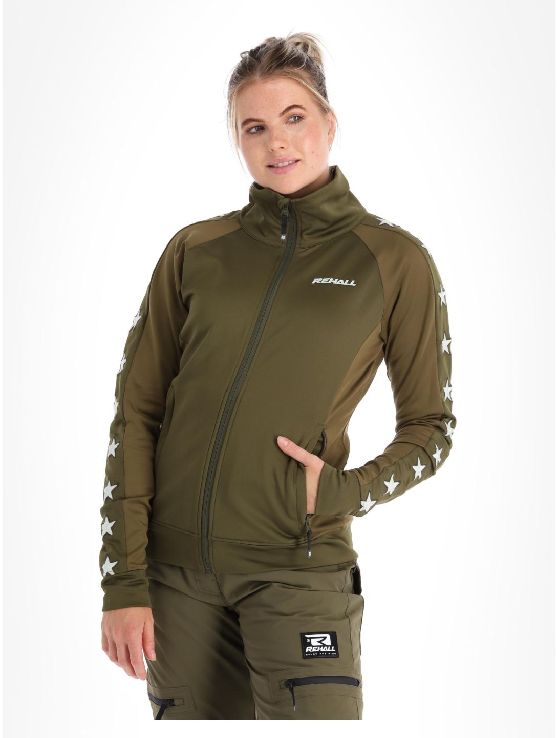 Rehall, Tess-R vest dames Olive grijs, groen 