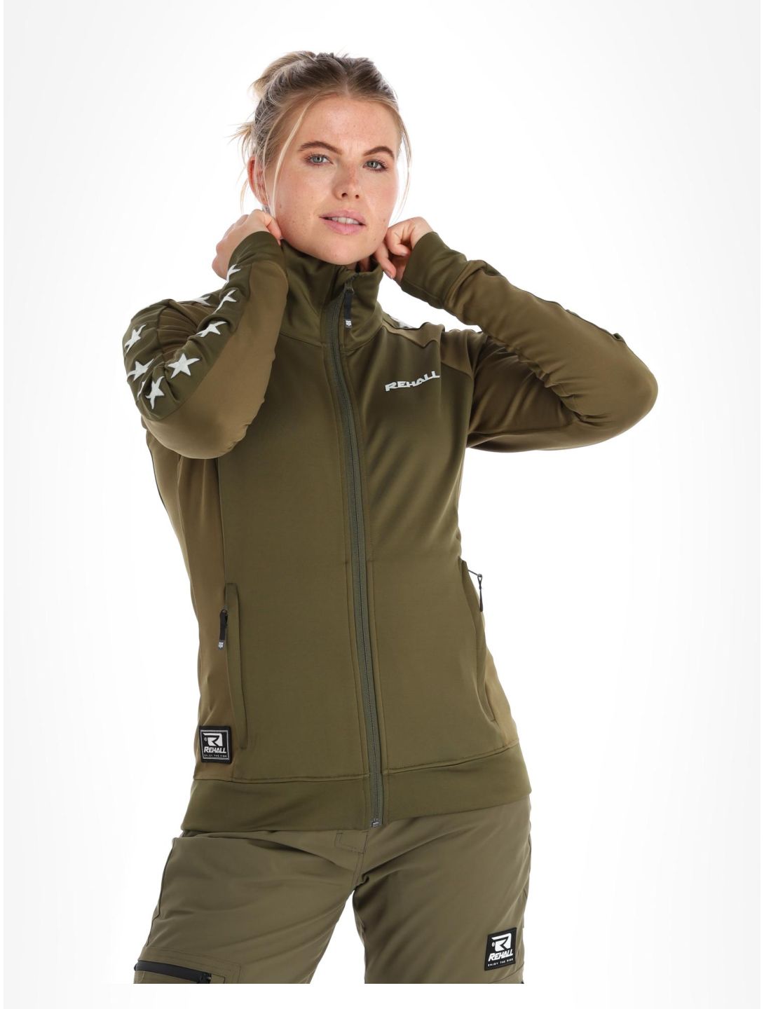 Rehall, Tess-R vest dames Olive grijs, groen 