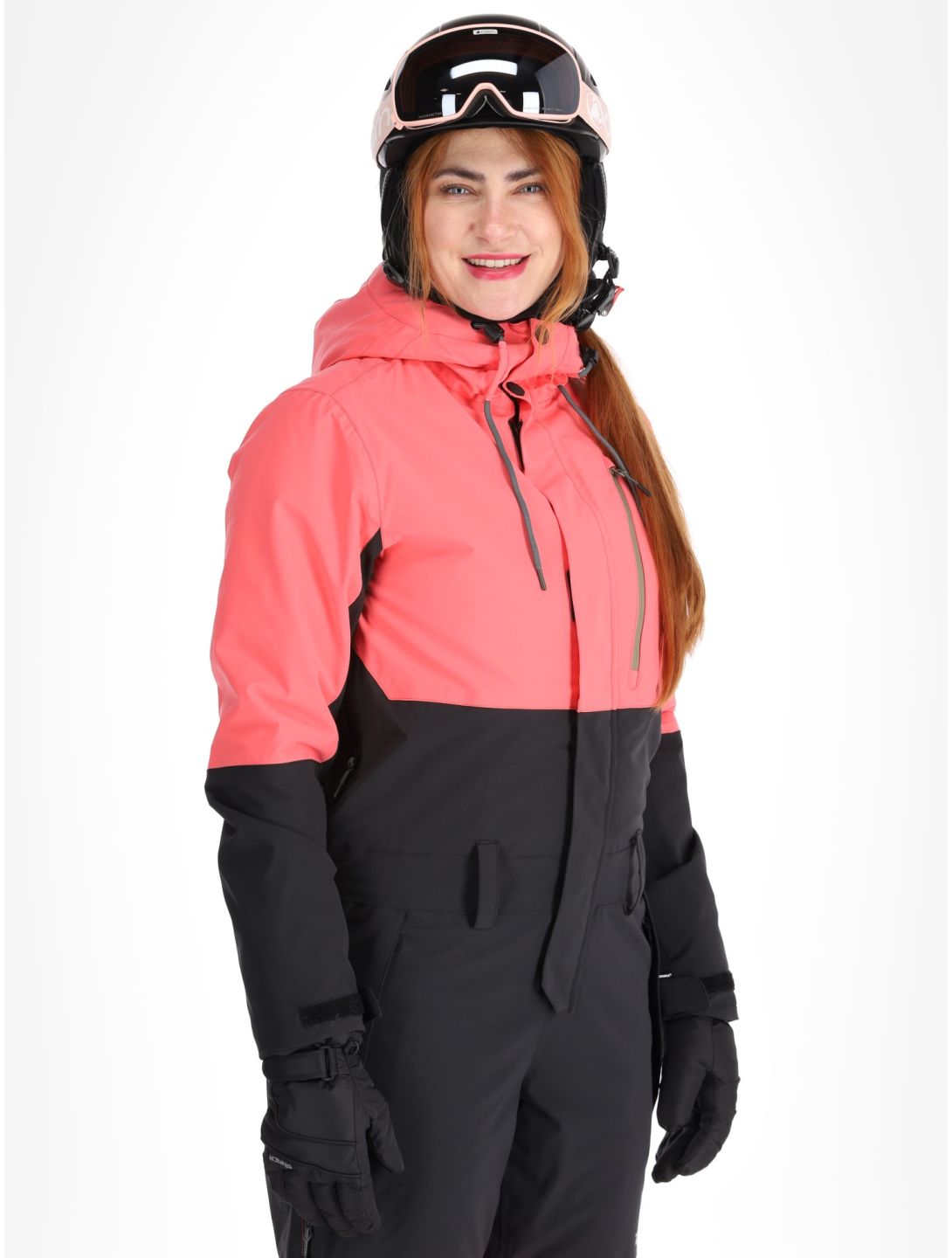 Rehall, Tyger-R ski overall dames Calypso Coral roze, zwart 