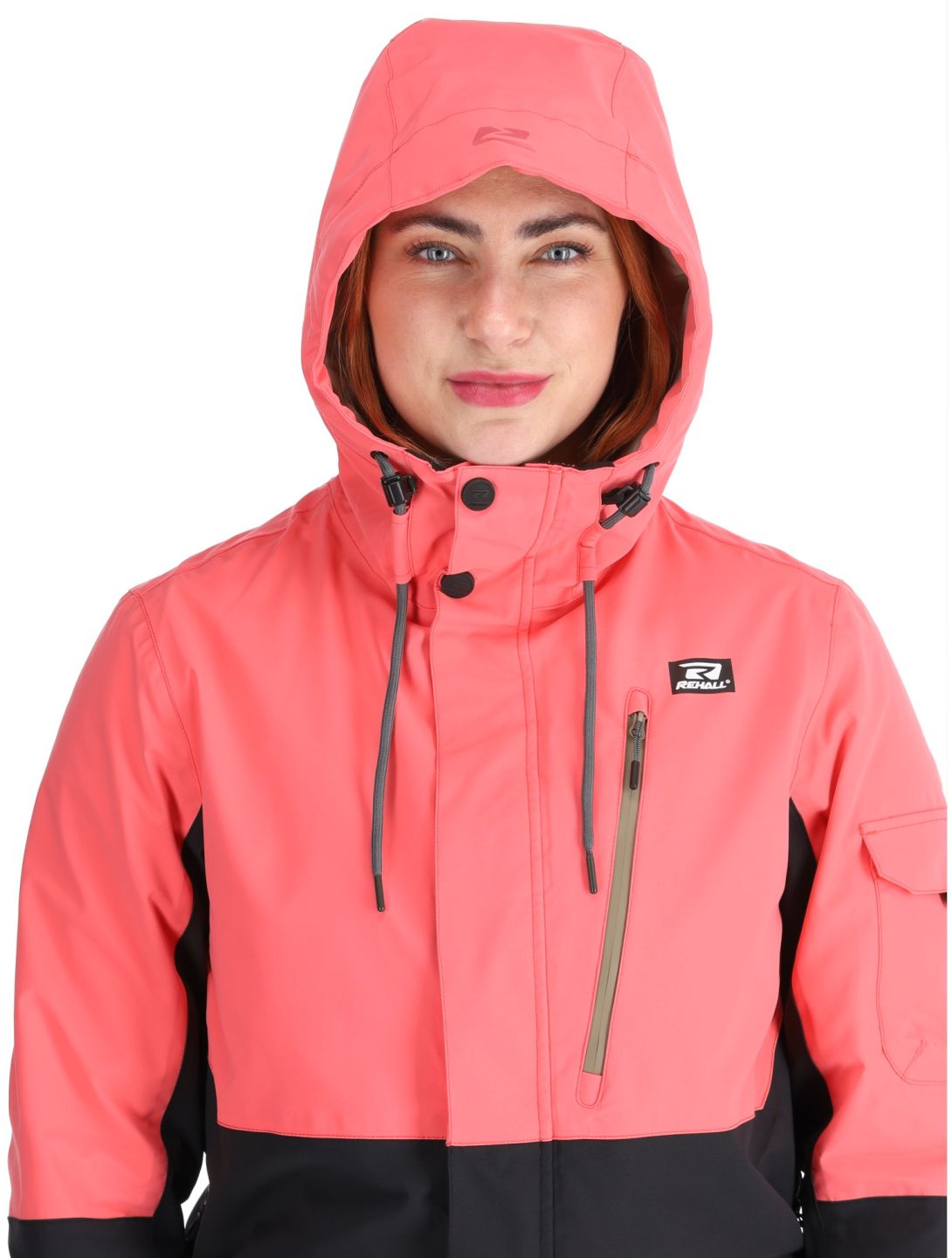 Rehall, Tyger-R ski overall dames Calypso Coral roze, zwart 