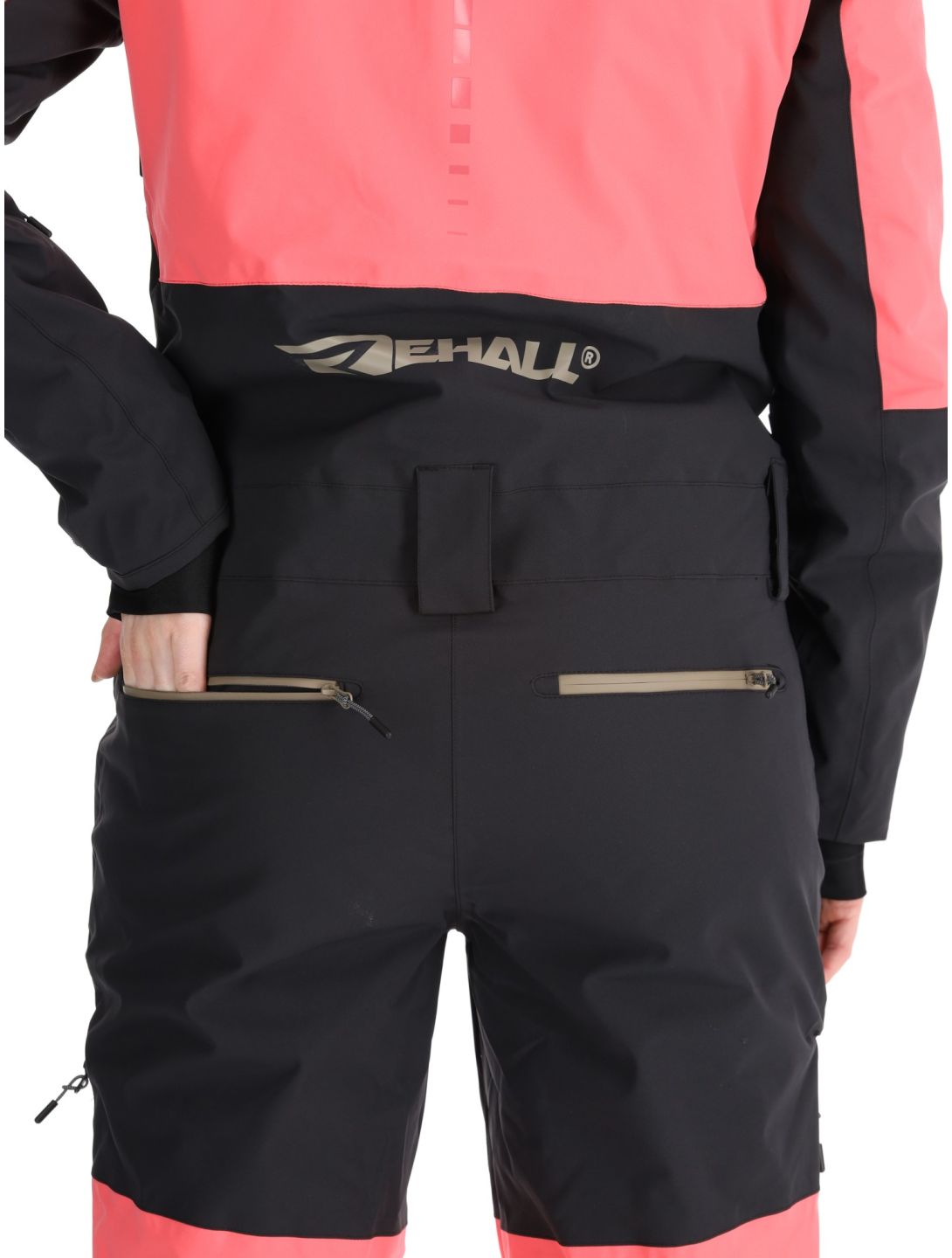 Rehall, Tyger-R ski overall dames Calypso Coral roze, zwart 