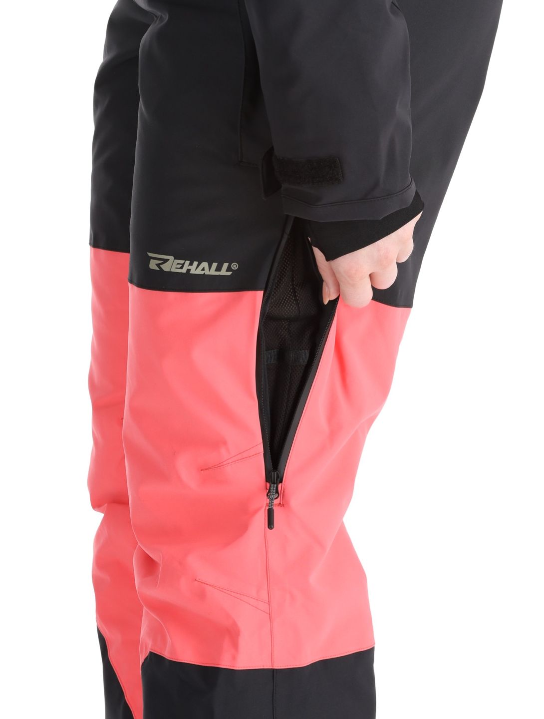 Rehall, Tyger-R ski overall dames Calypso Coral roze, zwart 