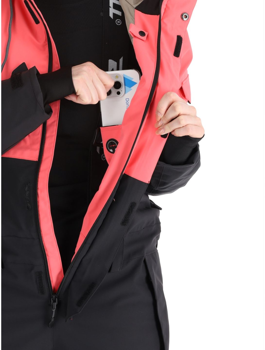 Rehall, Tyger-R ski overall dames Calypso Coral roze, zwart 