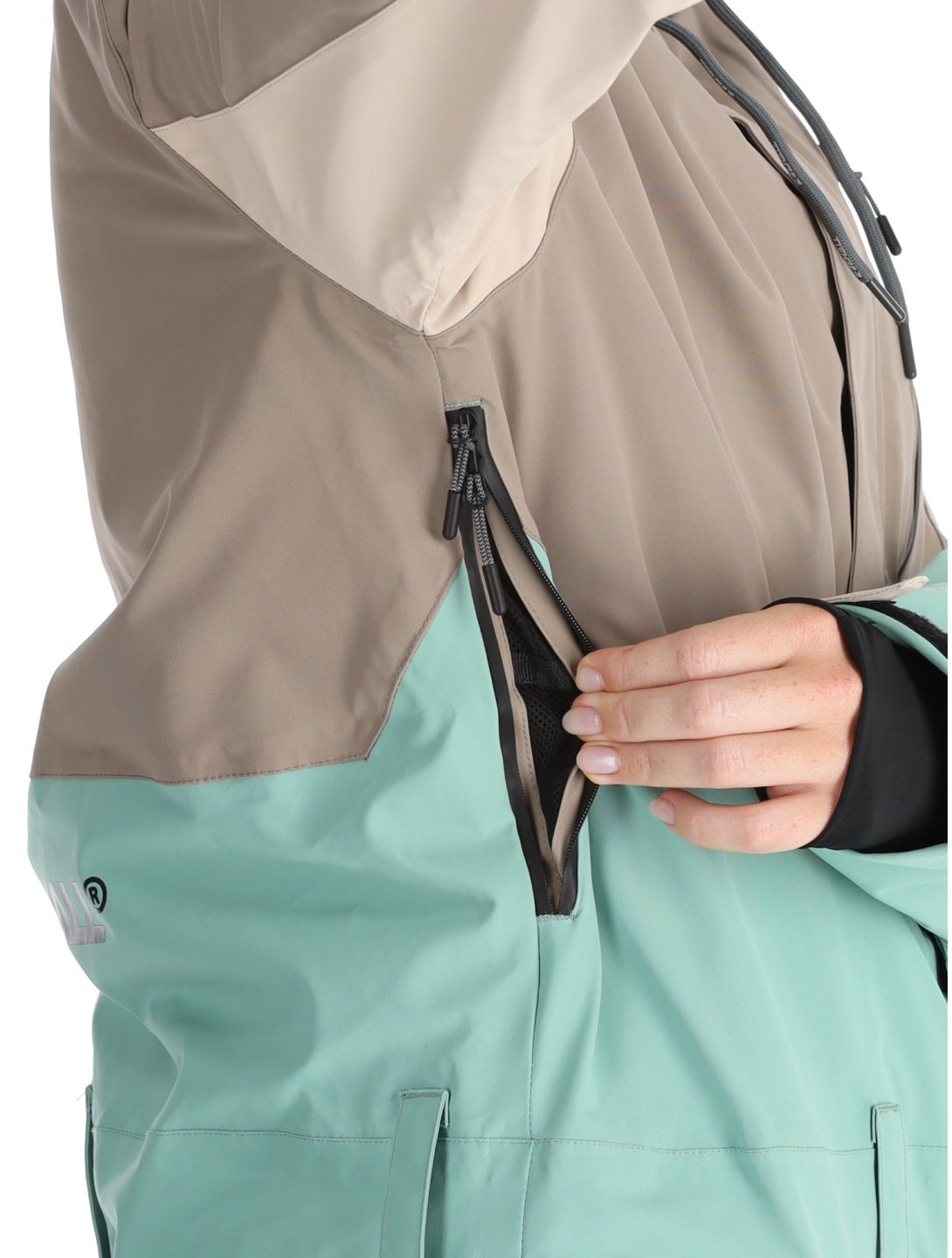 Rehall, Tyger-R ski overall dames Feldspar beige, groen 