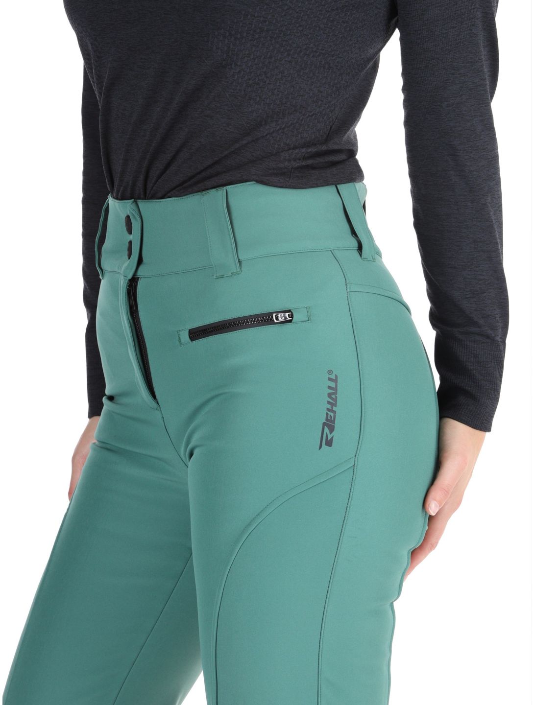 Rehall, Yves-R softshell skibroek dames Smoke Pine groen 