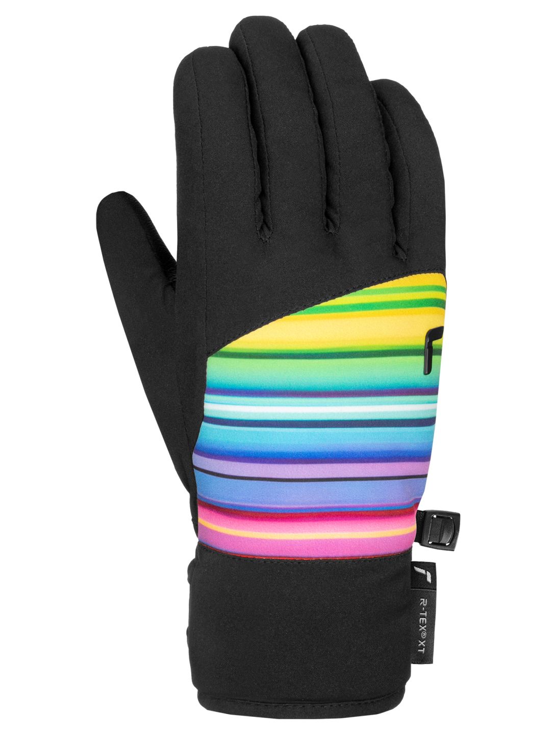 Reusch, Beatrix R-TEX® XT skihandschoenen kinderen Black / Multicolour Lines multicolor, zwart 