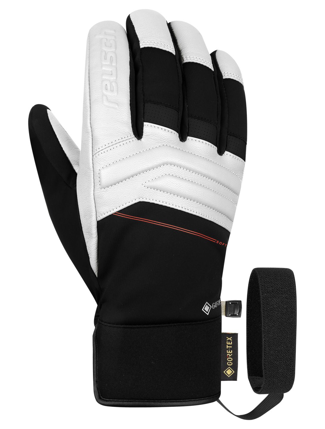 Reusch, Jupiter GORE-TEX skihandschoenen heren Black / White / Fluo Red rood, wit, zwart 